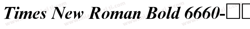 Times New Roman Bold 6660字体转换